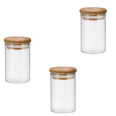 Imagem de Conjunto de 3 potes Hermetico temperos chas 9x5 cm  Charmoso - Utensil