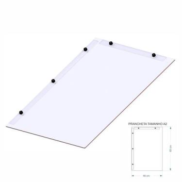 Imagem de Prancheta Desenho Técnico Arquitetura Engenharia Branco A2 - Fenix