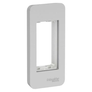 Imagem de Placa com Suporte 1 Módulo Cinza Orion Schneider, Alumínio