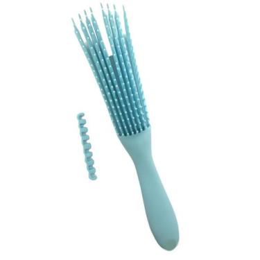 Imagem de Pente Escova Polvo Desembaraçar Cacheados E Crespo Verde Jr - Lux Hair