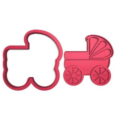 Imagem de Cortador Marcador Biscoito Pasta Carrinho Bebê Cute - DOCE IMPRESSO, 9