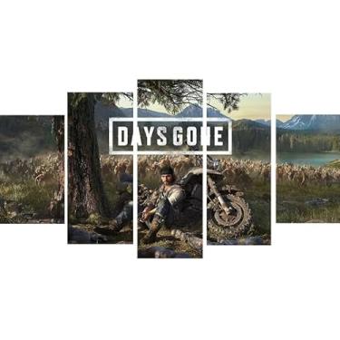 Imagem de Kit quadro decorativo 5 peças 95x60cm Days Gone Game