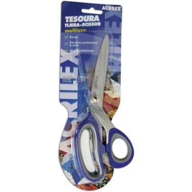 Imagem de Tesoura Multiuso 20cm Anatômica Azul Acrilex