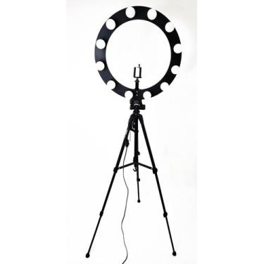 Imagem de Ring Light 12 Soquete 2 em 1 Tripé 1,50MT - MEGAPLAST, Preto