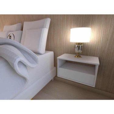 Imagem de Mesa de cabeceira suspenso 1 unidade 50x30x30 mdf brancotx 15mm - B&D 