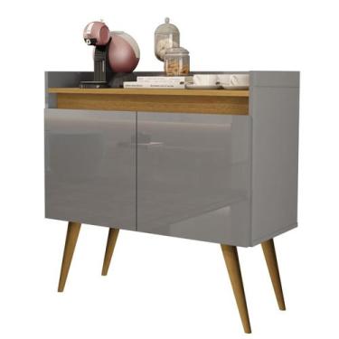 Imagem de Aparador Buffet Cantinho do Café Prisma Retro 02 Portas - Primus, Cinz