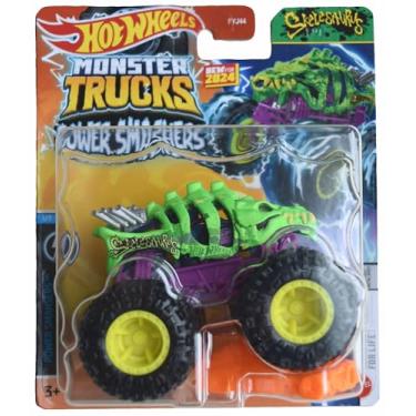 Imagem de Matchbox Hot Wheels Monster Trucks Skelesaurus, Power Smashsers 1/7 Connect and Crash Car 1:64 Scale die cast