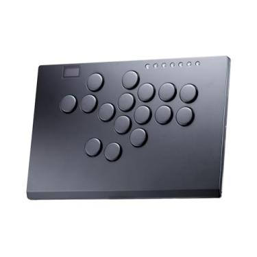 Imagem de SIXSIR Controle de jogos Leverless Arcade Stick M16+ Modelo de liga de alumínio grande e fino - 16 chaves de cristal de baixo perfil - Controle RGB sem alavanca personalizado para PC/PS4/PS3/Switch