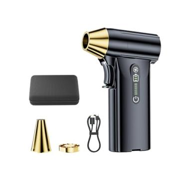 Imagem de Ioensy Espanador de ar elétrico Espanador de ar comprimido 3 velocidades de vento, ventilador de mão de resfriamento ajustável para secar pelos de animais de, Preto