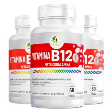 Imagem de KIT C/3 Un. Vitamina B12 Metilcobalamina 60 cápsulas - Fits Life