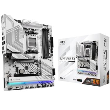 Imagem de ASRock Placa mãe X870 Pro RS AMD Ryzen Socket AM5 ATX DDR5 DIMMs 8000 MHz 256 GB PCIe Gen5 SATA3 6,0 Gb/s