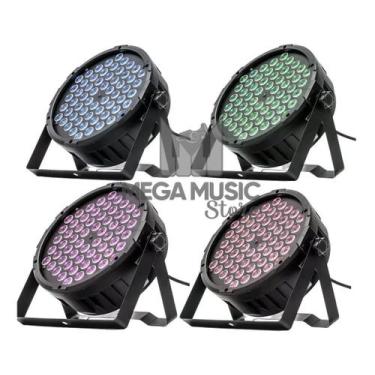 Imagem de 4 Canhão Refletor RGB Triled 3w Sound Auto DMX - SHOWTECH ,  Bivolts