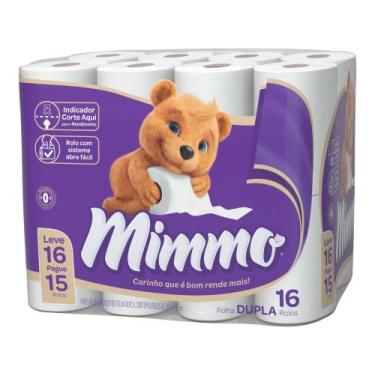 Imagem de Papel Higiênico Folha Dupla Mimmo 16 Rolos - 30m