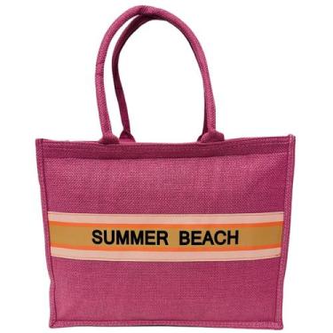 Imagem de Bolsa Tote Rosa Feminina Verão Praia Piscina Summer Beach Casual - Lis