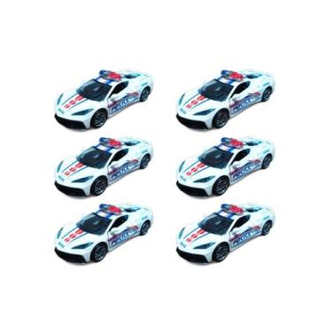 Imagem de Kit 6x Brinquedo carrinho policial de propulsão - AP TOYS