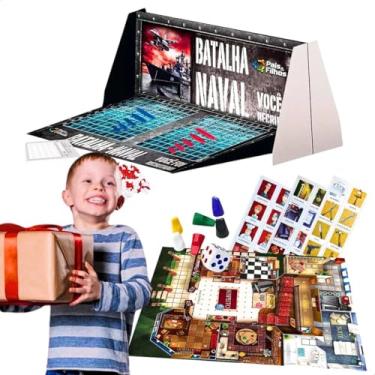 Imagem de Kit Jogos De Tabuleiro infantil 2 em 1 Jogo Suspeito Descubra Todos Os Mistérios Investigação Suspense + brinquedo Batalha Naval infantis educativo presente menino natal menina dia das criança 7 anos