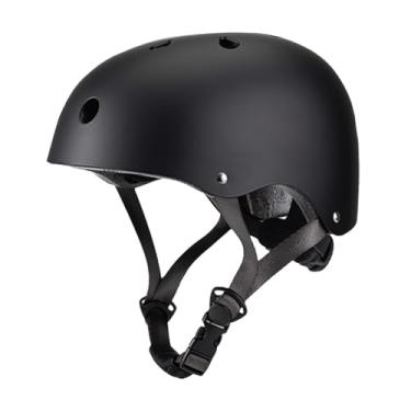 Imagem de YIJU Bicicleta Capacete Skate Capacete Multipurpose Portátil Bicicleta Capacete Removível Forro para Ciclismo Equitação Pluginning Outdoor Sports, Black L