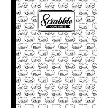 Imagem de Scrabble Score Sheet: Scrabble Game Record book For up to 4 Players, Scrabble Game Sheets For Board Game Words Building | Cat Cover | 121 Pages, Size 8" x 10"