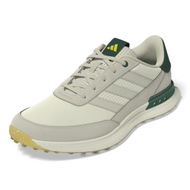 Imagem de adidas Tênis masculino S2G 24 de couro sem pontas, Branco/Alumínio/Verde Colegiado, 38