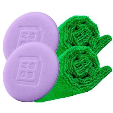 Imagem de Kit 2 Aplicador Espuma Automotivo Vonixx + Toalha Ultra Macia 40X40 Js