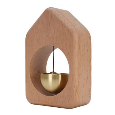 Imagem de Sino de Abertura da Porta Simples, Aparência Fofa e Delicada de Instalação Fácil de Madeira de Madeira para Baixo para Varanda Quintal do Jardim de Varanda