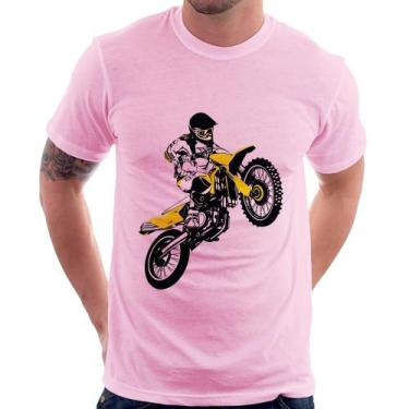 Imagem de Camiseta Motocross Jump - Foca na Moda, Rosa bebê, GG