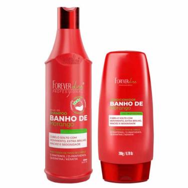 Imagem de Kit Morango Shampoo 500ml + Condicionador 200g Forever Liss - Forever 