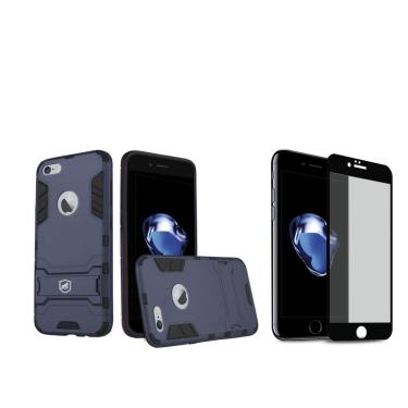 Imagem de Kit Capa case capinha Armor e Película Coverage Preta para iPhone 7 - Gorila Shield