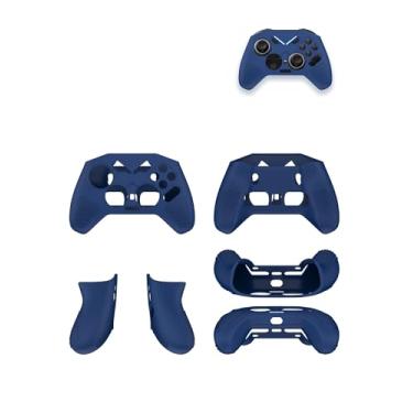 Imagem de Capa de silicone para controle de PC FLYDIGI Vader 4 Pro, de silicone macio, à prova de quedas, à prova de quedas, à prova de choque, antiderrapante, anticolisão, azul.