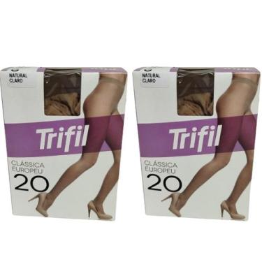 Imagem de Kit 2 Meia Calça Fio 20 Natural Claro Grande - Trifil