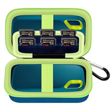 Imagem de Capa compatível com SanDisk Extreme Pro/para SSD portátil SanDisk 1TB 2TB 4TB 500GB/ para Crucial X9 X10 Pro unidade de estado sólido externo, bolsa de armazenamento de viagem para 2 SSD e cartão SD