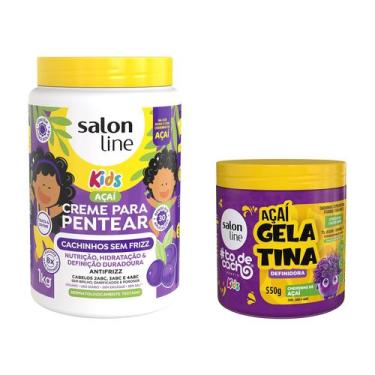 Imagem de Kit Cheirinho de Açaí com Creme para Pentear e Gelatina todecacho Kids