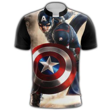 Imagem de Camisa  Personalizada HEROIS Capitão America - 003 - ElBarto Personali