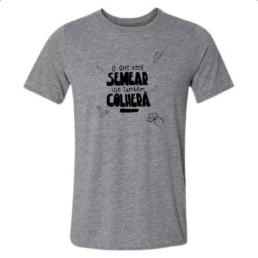 Imagem de Camiseta Cinza Religioso semear e colher - Alearts, M