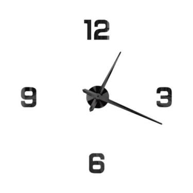 Imagem de Relógio de Parede Moderno 3D DIY - Quartzo, Acrílico e Espelho - Decor