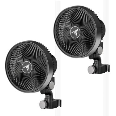 Imagem de AC Infinity CLOUDRAY S6 pacote com 2, ventilador de clipe de barraca de crescimento de 15 cm com motor EC de longa vida redesenhado, 10 velocidades de vento dinâmicas personalizadas e oscilação de 10