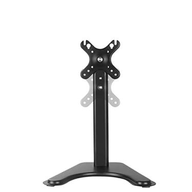 Imagem de Suporte universal para TV - Suporte de TV para tela de mesa, com suporte de TV com ajuste de estiramento distante e próximo, base de TV de mesa com gerenciamento de arnês, serve para TVs de 10 a 27