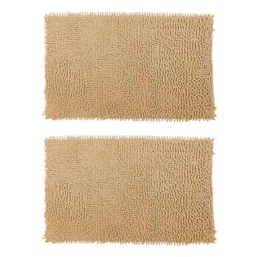 Imagem de Kit 2 Tapetes para Banheiro Bolinha Antiderrapante 38x58cm Microfibra 