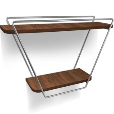 Imagem de Prateleira Nicho Industrial Arrow De Parede - prata/villandry