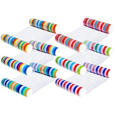 Imagem de FindUWill Boia de rede de piscina – pacote com 6 redes de água 4 em 1 (sela, rede, espreguiçadeira, drifter) boias de piscina multifuncionais, espreguiçadeiras flutuantes na praia do lago para adultos