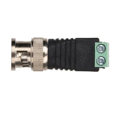 Imagem de BNC Conector masculino parafuso Terminal Coaxial Vídeo Vídeo Adaptador Balun Superior engenharia de engenharia BNC Male Connector para Conversores de Equipamento de Monitoramento