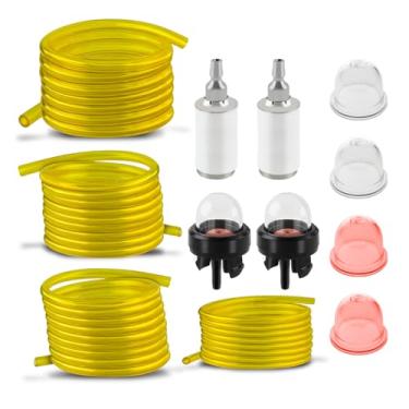 Imagem de MOTOALL Mangueira de linha de combustível de 4 tamanhos, tubo de gasolina de 4 metros para Zama Stihl Poulan Weedeater Craftsman Husqvarna, aparador de motosserra, soprador comum de 2 ciclos com