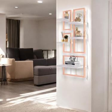 Imagem de Lego 5 Prateleiras Lisboa Branco/cobre