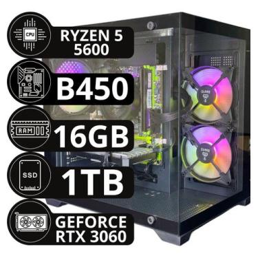 Imagem de Computador Gamer Opt Ryzen 5 5600 16gb Ssd 1tb Rtx 3060 12gb - Option 