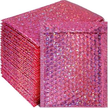 Imagem de Envelopes acolchoados com 30 unidades, Glamour, autovedante, para correspondência, envio e embalagem, 28 x 18 cm (rosa vermelho)