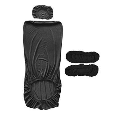 Imagem de SiaBiced Conjunto de Protetores de Apoio de Braço para Cadeira de Escritório de Luxo, PRETO, Tamanho real