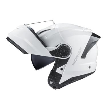 Imagem de Capacete Force II Monocolor Branco (Articulado) (C/Oculos) - Norisk - 56