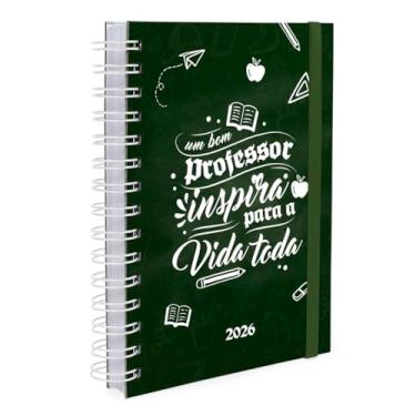 Imagem de Agenda Plus 2026 Capa Dura Professores Lousa Verde