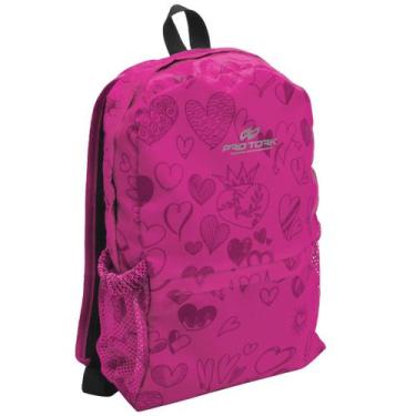 Imagem de Mochila Bolsa Feminina Masculina Adulta Adulto Pro Tork Heart, Rosa, Ú