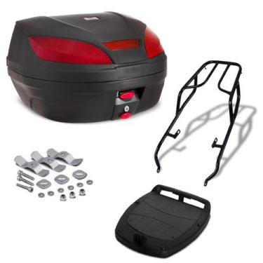 Imagem de Baú Bauleto 52 Litros Pro Tork Com Bagageiro Moto Pop 100 2007 Até 201